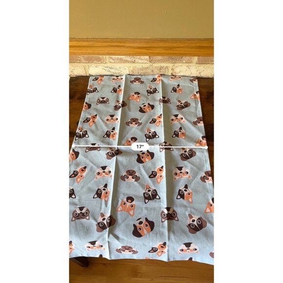 Set Of 2 Dog-Lovers Themed Kitchen Towels Embroidery & Cartoon Prints 100 Cotton - Picture 11 of 12